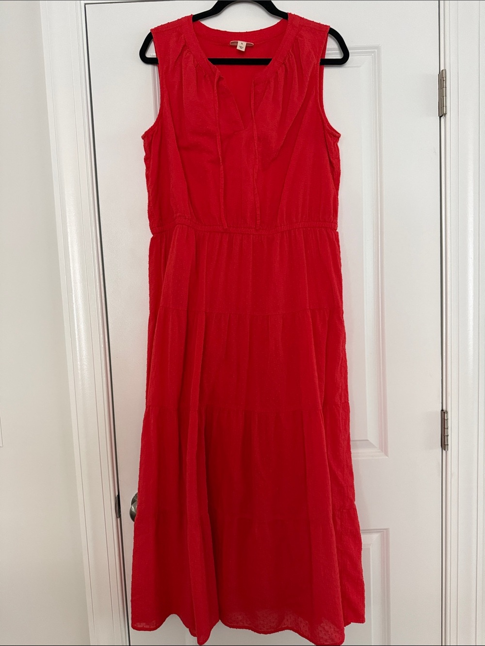 Red Sleeveless Maxi Dress